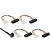 InLine Cavo Mini SAS, SFF-8643 angolato a 4x SFF-8482 + alimentazione, 0,5m