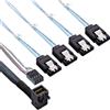 InLine Cavo Mini SAS, SFF-8643 a 4x SATA + Sideband, 1m, connettore 90°