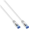 InLine Cavo patch Lan, S/FTP(PiMf), Cat.6a, 500MHz, CU, halogenf., bianco, 0,3m