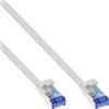InLine Patch Cable flat, U/FTP, Cat.6A, TPE senza alogeni, bianco, 20m
