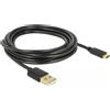 DeLOCK 85209 cavo USB USB 2.0 3 m USB A USB C Nero