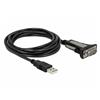 DeLOCK 65962 cavo seriale Nero 3 m USB tipo A DB-9