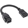 InLine cavo adattatore HDMI Keystone 4K/60Hz, HDMI A F/F, nero, 0,2m