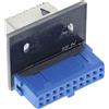 InLine USB 3.0 a USB 3.1 Adattatore Key-A da pannello frontale dritto interno