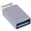 InLine Adattatore USB 3.2, connettore USB-E del pannello frontale a presa USB-A