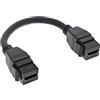 InLine HDMI 2x Cavo Keystone 4K/60Hz, HDMI A femmina/femmina, nero, 0,2m