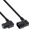 InLine Cavo alimentaz. prolunga IEC-320, spina C14 presa C13, 90° D, nero, 1m