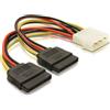 DeLOCK Cable Power SATA HDD 2x 4pin male 0,112 m