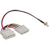 InLine Cavo alimentazione ventole da 4pin 5,25" M-F, 1x 2pin Fan M, 0,15m