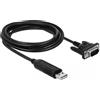 DeLOCK 66282 cavo seriale Nero 1,8 m RS-232 USB tipo A