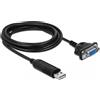 DeLOCK 66281 cavo seriale Nero 1,8 m RS-232 USB tipo A