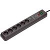 Brennenstuhl Secure-Tec Surge Protection 15.000 A Nero 6 presa(e) AC 3 m