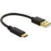 DeLOCK Cavo di ricarica USB di Tipo-A per USB Type-C da 15 cm