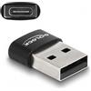 DeLOCK Adattatore USB 2.0 da USB Tipo-A maschio a USB Type-C femmina nero