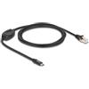 DeLOCK Adattatore USB 2.0 Type-C maschio da 1 x Seriale RS-232 RJ45 maschio 1,8 m nero