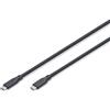 Digitus Cavo USB in silicone, USB 10Gbps, 0,5 m, nero