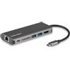 StarTech.com Adattatore Multiporta USB C, Dock USB-C Portatile con HDMI 4K, Hub 3x USB 3.0, SD/SDHC, GbE, PD 60 W Pass-Through