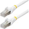 StarTech.com Cavo Ethernet CAT 6a - 7,5m - Bianco - Cavo di rete LAN Low Smoke Zero Halogen (LSZH) 10GbE 500MHz 100W PoE++ -