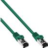 InLine , cavo patch, S/FTP (PiMf), Cat.8.1, 2000MHz, Halogenfree, verde, 1,5m