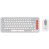 Logitech 920-013141 tastiera Mouse incluso Universale Bluetooth QWERTY US International Arancione, Bianco