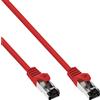 InLine , cavo patch, S/FTP (PiMf), Cat.8.1, 2000MHz, Halogenfree, rosso, 3m