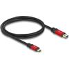 DeLOCK Cavo USB 10 Gbps USB Tipo-A maschio per USB Type-C maschio 1 m metallo rosso