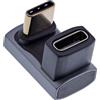 InLine Adattatore USB4, presa/spina USB-C 180°, alluminio, grigio