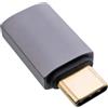 InLine Adattatore USB4, presa/spina USB-C, alluminio, grigio