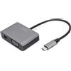 Digitus Adattatore grafico USB Type-C™ 4K 2in1 Mini DisplayPort + VGA
