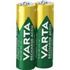 Varta Recharge Accu Power AA 2600 mAh Blister da 2 (Batteria NiMH Accu Precaricata, Mignon, batteria ricaricabile, pronta