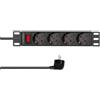 LogiLink PDU4B01 unità di distribuzione dell'energia (PDU) 4 presa(e) AC 1U Nero