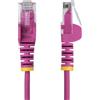 StarTech.com Cavo Ethernet CAT6 Rosa da 2,5m Patch UTP con Plug RJ45 Antigroviglio e Rilievi di Trazione, Cavo Lan Slim in Rame