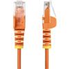 StarTech.com Cavo Ethernet CAT6 Arancione da 1,5m Patch UTP con Plug RJ45 Antigroviglio e Rilievi di Trazione, Cavo Lan Slim in