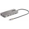 StarTech.com Adattatore multiporta USB-C a tre monitor, HDMI/ DisplayPort, hub 4x USB, 100W PD, GbE, lettore di schede