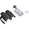 InLine Connettore a crimpare Cat.6A RJ45 schermato, nero, 100 pz.
