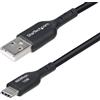 StarTech.com Cavo di ricarica USB-A a USB-C da 15cm, Cavetto di ricarica e sincronizzazione USB 2.0 3A, rivestimento in TPE -