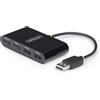 StarTech.com Hub USB 2.0 a 4 Porte, Splitter USB Portatile Alimentato da Bus Protezione da Sovracorrente (OCP), Adattatore