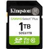 Kingston Technology 1TB SDXC Canvas Select Plus Gen3 150MB/s C10 UHS-I U3 V30