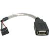 StarTech.com Cavo USB 2.0 15 cm - USB A femmina a collettore scheda madre USB 4 pin F/F