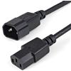 StarTech.com Cavo Prolunga di Alimentazione da 1m, Prolunga Elettrica AC per Computer/Stampante/Monitor da C14 a C13, 10A-125V,