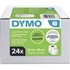 DYMO LW etichette per indirizzi grandi 36 mm x 89 mm 24 rotoli da 260 etichette facilmente staccabili (6240 etichette)