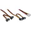 InLine Cavo di alimentazione a Y, da 1x 5,25" M a 4x SATA, con ling.,0,40+0,55m