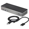 StarTech.com USB-C e USB-A Dock - Docking station universale triplo monitor DisplayPort e HDMI 4K 60Hz - 85W Power Delivery,
