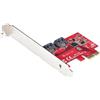 StarTech.com Scheda PCI Express SATA - Scheda Espansione PCIe SATA 2 Porte 6Gbps - Profilo Standard/Basso -