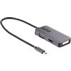 StarTech.com Adattattore USB C a HDMI DVI o VGA, Adattatore video multiporta fino a 4K 60Hz, Compatibile con Thunderbolt 3 e 4,