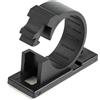StarTech.com 100 Clip Fermacavi Autoadesivi Nero - Graffette Fermacavo Adesive da Scrivania per Cavi Elettrici/Rete - Supporto