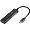 Conceptronic HUBBIES12B hub di interfaccia USB 3.2 Gen 1 (3.1 Gen 1) Type-C 5000 Mbit/s Nero
