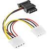 InLine Cavo adattatore di alimentazione, 3x 5,25 F a 1x SATA, 0,15m