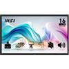 MSI PRO MP165DE E6 TV e monitor portatile Nero 39,6 cm (15.6) LED 1920 x 1080 Pixel