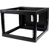StarTech.com Armadio Rack di Rete con Montaggio a Parete 6U con cerniera posteriore, Quadro/Server Rack a muro Open Frame con